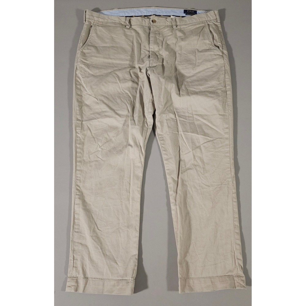 Polo Ralph Lauren Pants Mens 40/30 Tan Stretch Straight Fit Chino Khakis